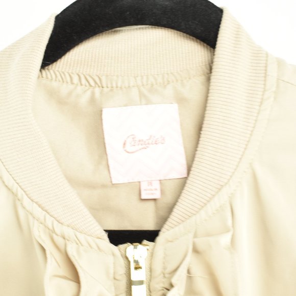 Candies Jacket Size M Ruffle Front Floral Back - Picture 4 of 8